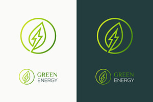 Green Energy Logo Leaf & Electric, a Branding & Logo Template by Signatoro