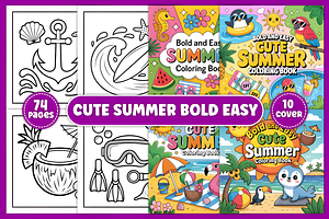 Bold and Easy Cute Summer Coloring, a Seasonal Illustration by Ink Gallery