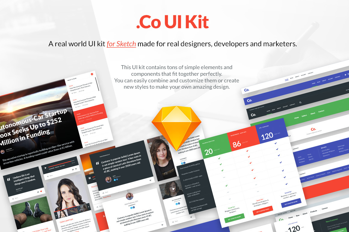 Co Ui Kit Made In Sketch by Hgoods  Creative Market