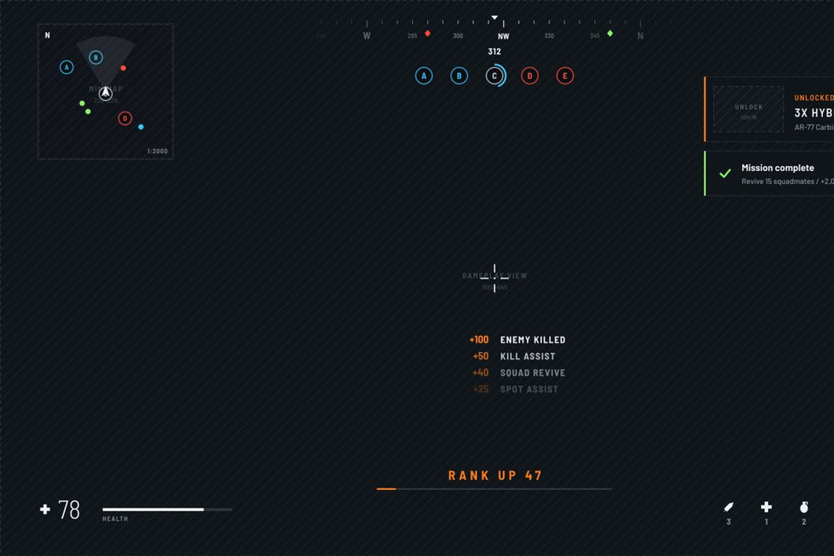 Military FPS Game 100 Screens, an UI Kit Template by pawellpi (Photo 55 of 116)