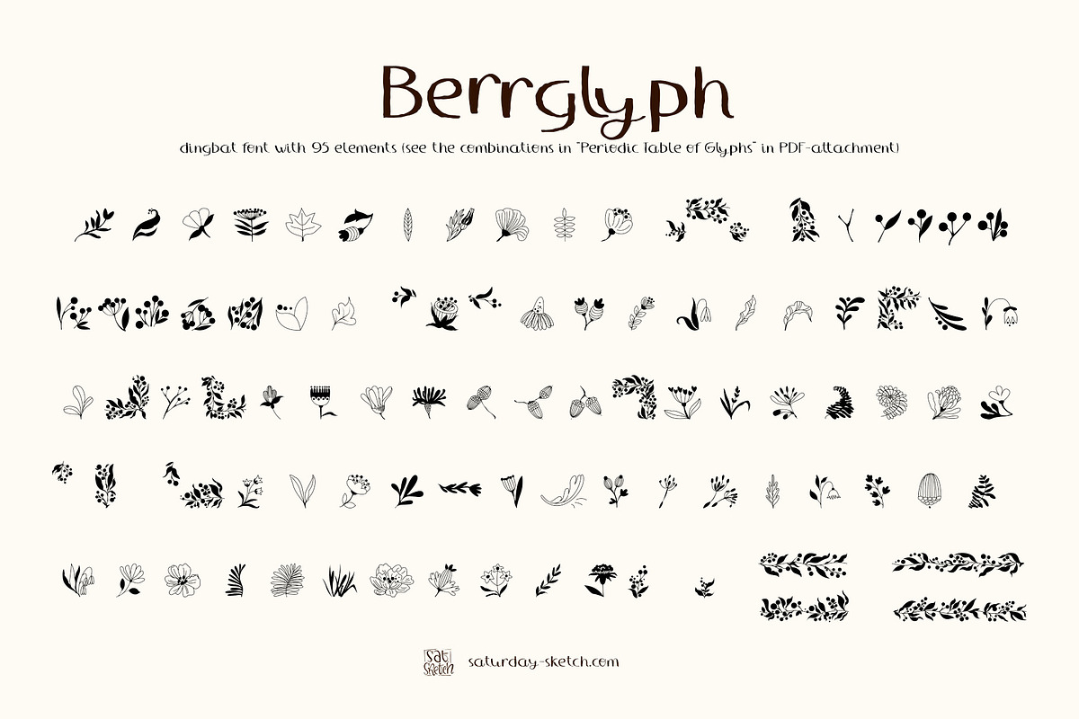 Berry & Ink font duo border builder, a Symbol Font by saturday.sketch (Photo 4 of 7)