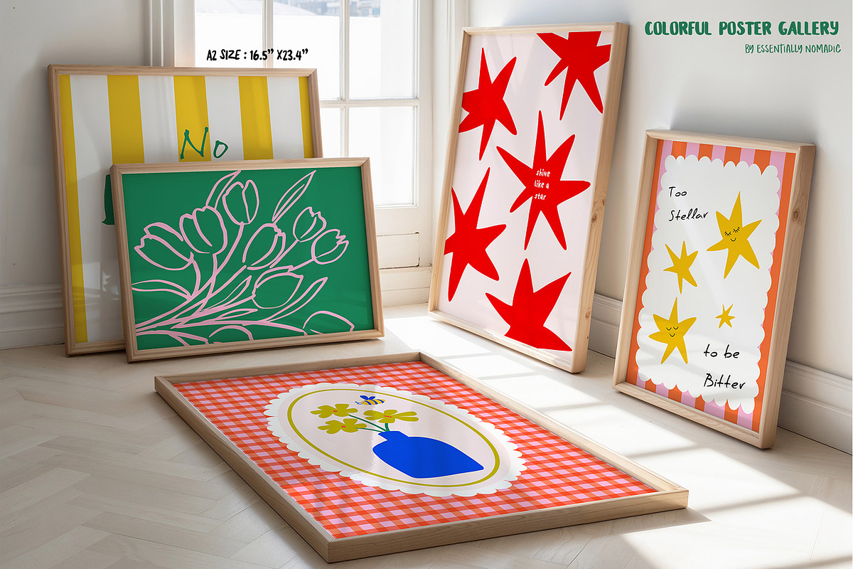 Colorful Gallery Art Prints Vol-2, a Background Graphic by Essentially Nomadic (Photo 5 of 12)