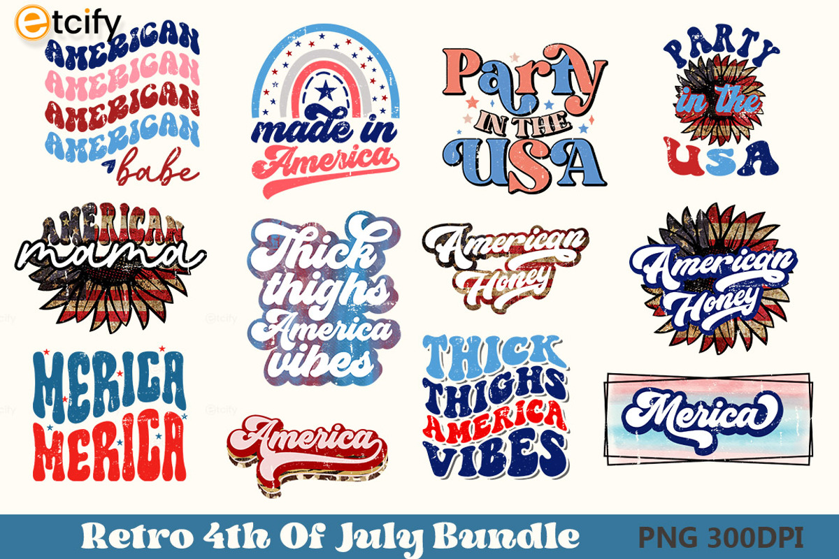 105 4th of July print and cut files, a Pattern Graphic by Etcify (Photo 3 of 6)