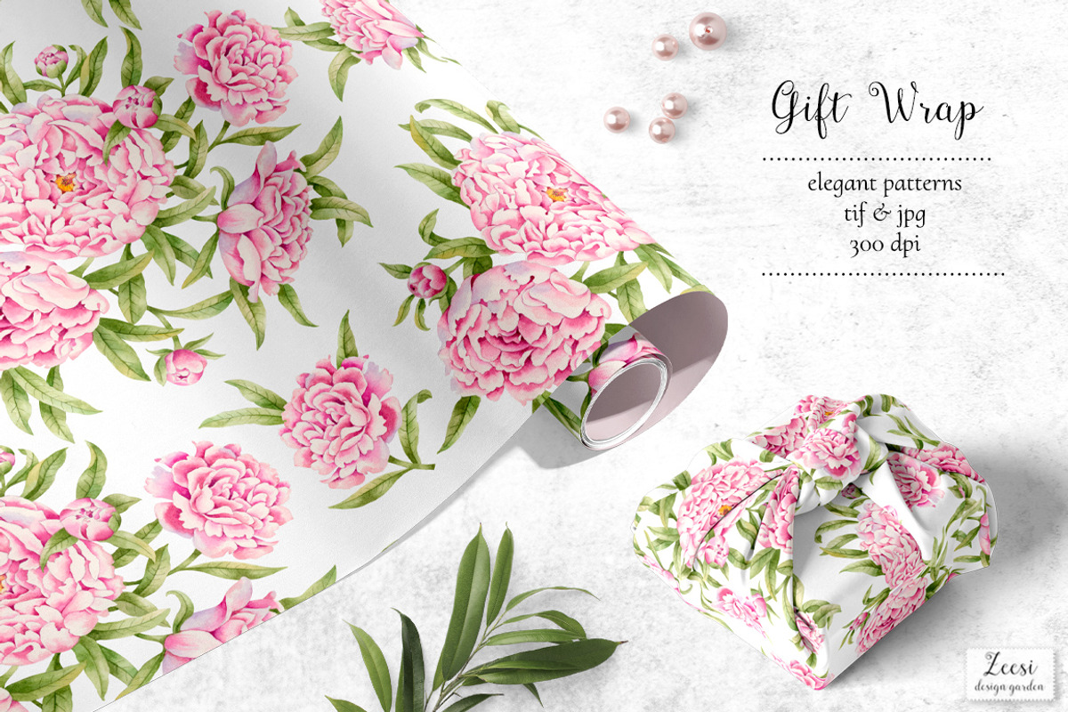 Peony Bloom Pattern & Motifs, a Pattern Graphic by Zeesi Design Garden (Photo 3 of 11)