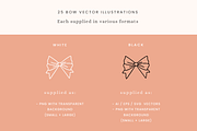 Bows Vector Illustrations, a Decorative Illustration by Emma Webb Studio (Thumbnail 2 of 5)