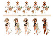 Summer Girls 8 clipart, a Person Illustration by Parinaz Wadia Design (Thumbnail 3 of 9)