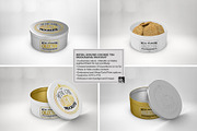 Metal Round Cookie Tin Mockup, a Cups & Container Mockup by INCDesign (Thumbnail 4 of 8)