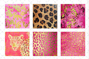 Pink and Gold Leopard Digital Paper, a Work Illustration by Dream Creation (Thumbnail 3 of 5)