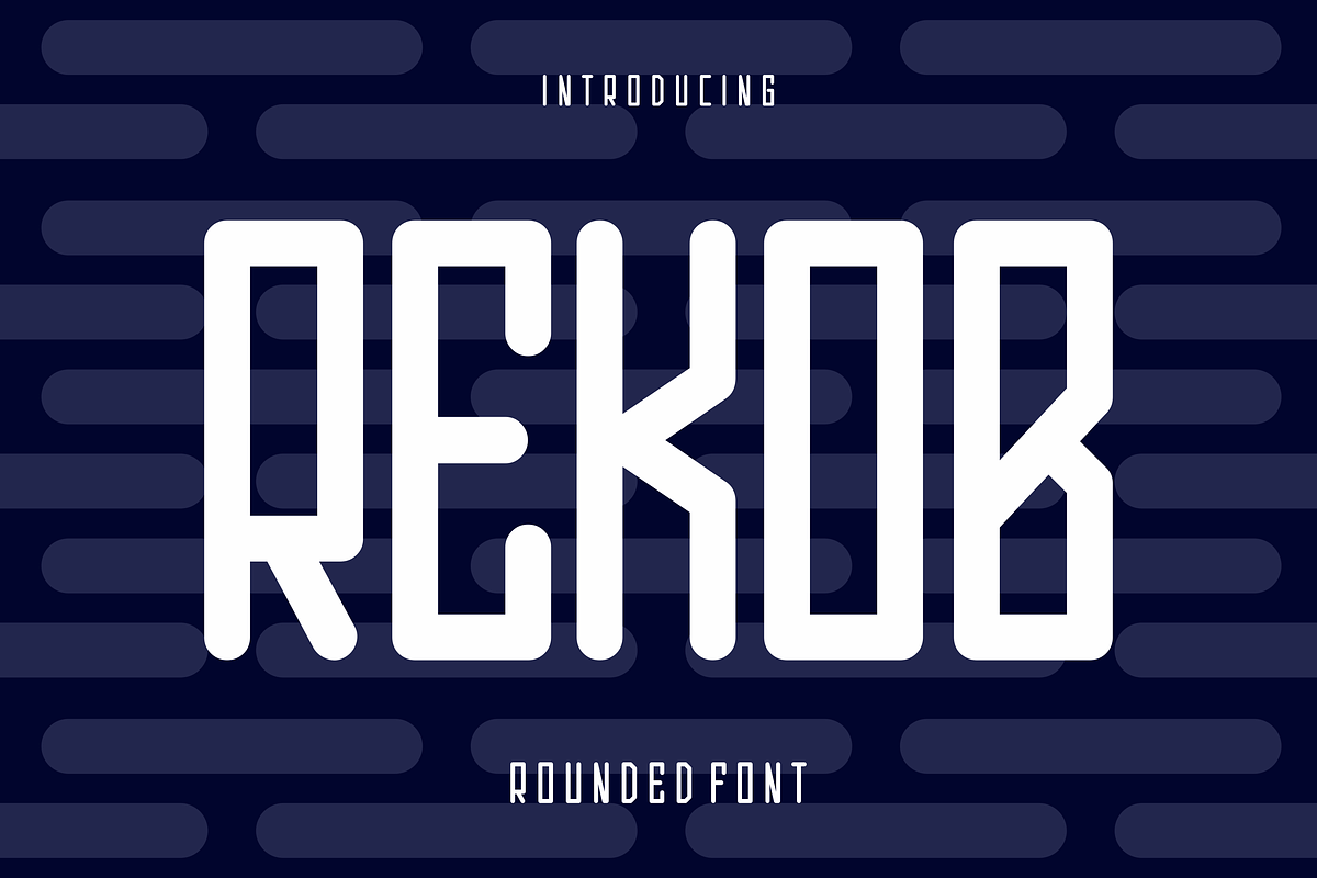 Rekob - Rounded Font, a Sans Serif Font by lelevien (Photo 1 of 4)