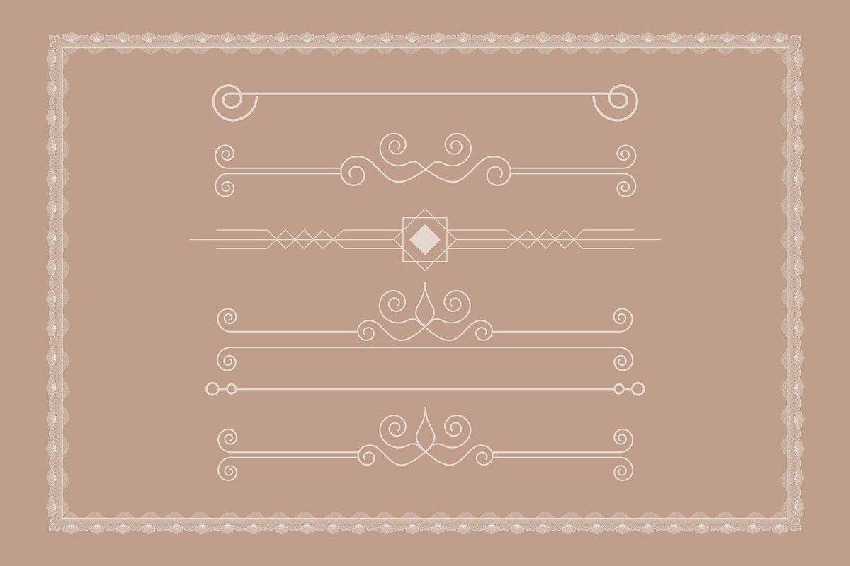 50 Floral Dividers Frames Set, a Decorative Illustration by Photoshop Action (Photo 4 of 6)