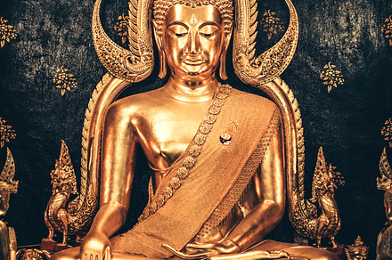 Gold Buddha Statue, an Arts & Entertainment Photo by HipFonts