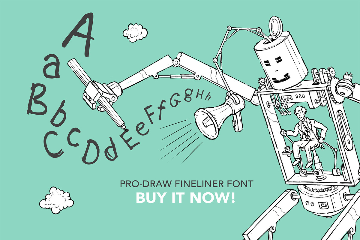 Pro-Draw Fineliner Handwritten Font, a Sans Serif Font by Drawn By My Actual Hand (Photo 6 of 6)