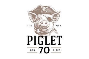 Sailor Pig Vintage Logo, a Branding & Logo Template by vatesdesign