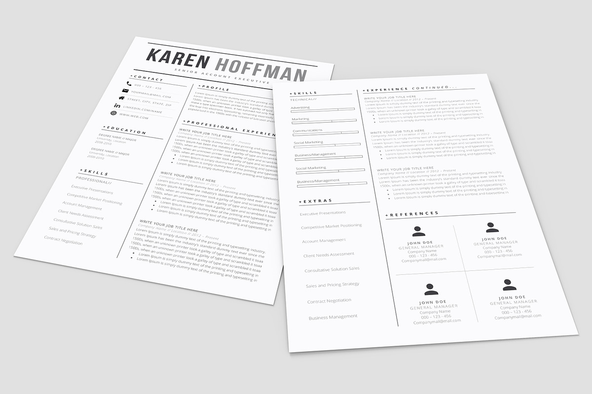 Modern Resume Template, a Resume Template by A1RESUME (Photo 5 of 6)