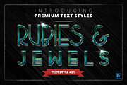 Rubies & Jewels #2 - 15 Text Styles, a Layer Style Add-On by Jonas Stensgaard (Thumbnail 2 of 18)