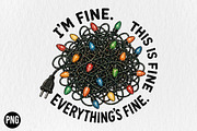 I'm Fine This is Fine Everything's, a Seasonal Illustration by CraftArtStudio (Thumbnail 1 of 4)
