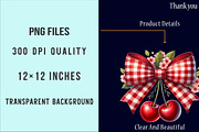 Watercolor Red Bow Cherry PNG, an Illustration by SinaCreation (Thumbnail 6 of 7)