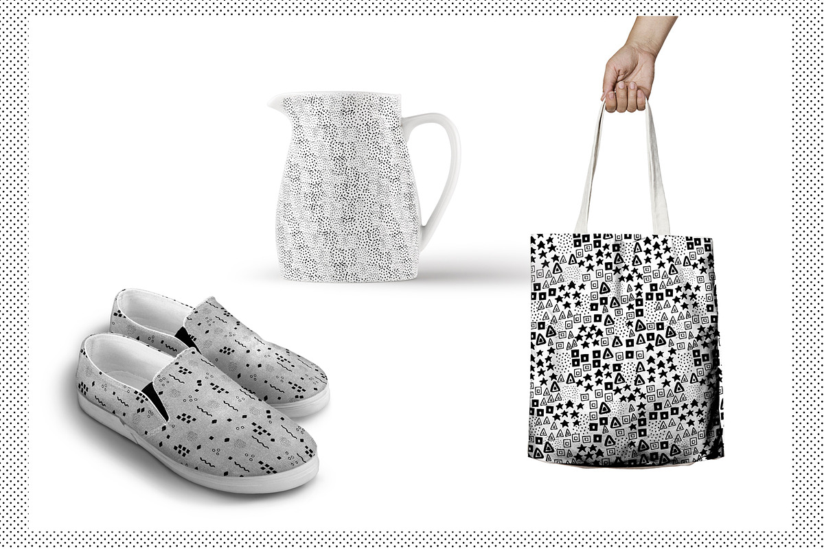 Hand Drawn B&W Pattern Collection, a Pattern Graphic by leffka (Photo 4 of 5)