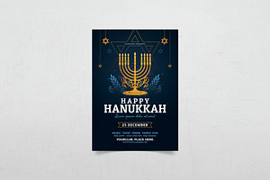 Happy Hanukkah Flyer, a Flyer Template by DesignWorkz