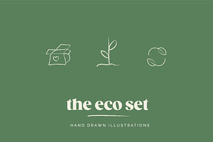 Eco Green Sustainable Icons