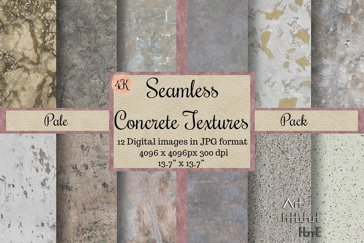 Seamless Pale Concrete Textures, 4K, a Texture Graphic by Arthitecture Home (Photo 1 of 11)