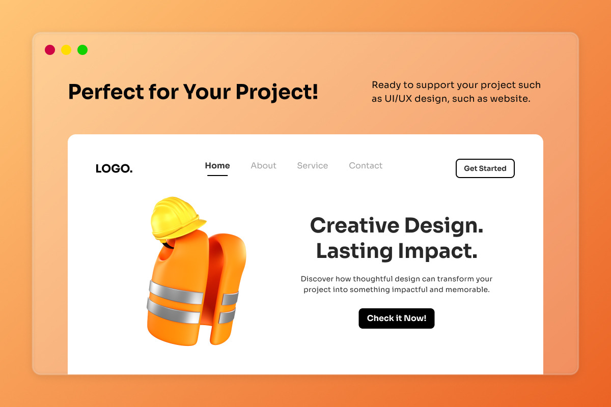 Construction & Tools 3D Icon Pack, a Work Illustration by twinstd (Photo 5 of 6)