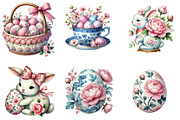 Easter PNG Pink Floral Chinoiserie, an Illustration by Watercolor design (Thumbnail 3 of 4)