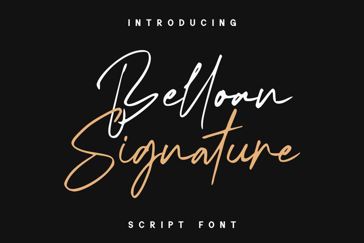 Belloan Signature - Script Font, a Script Font by GFRcreative (Photo 1 of 8)