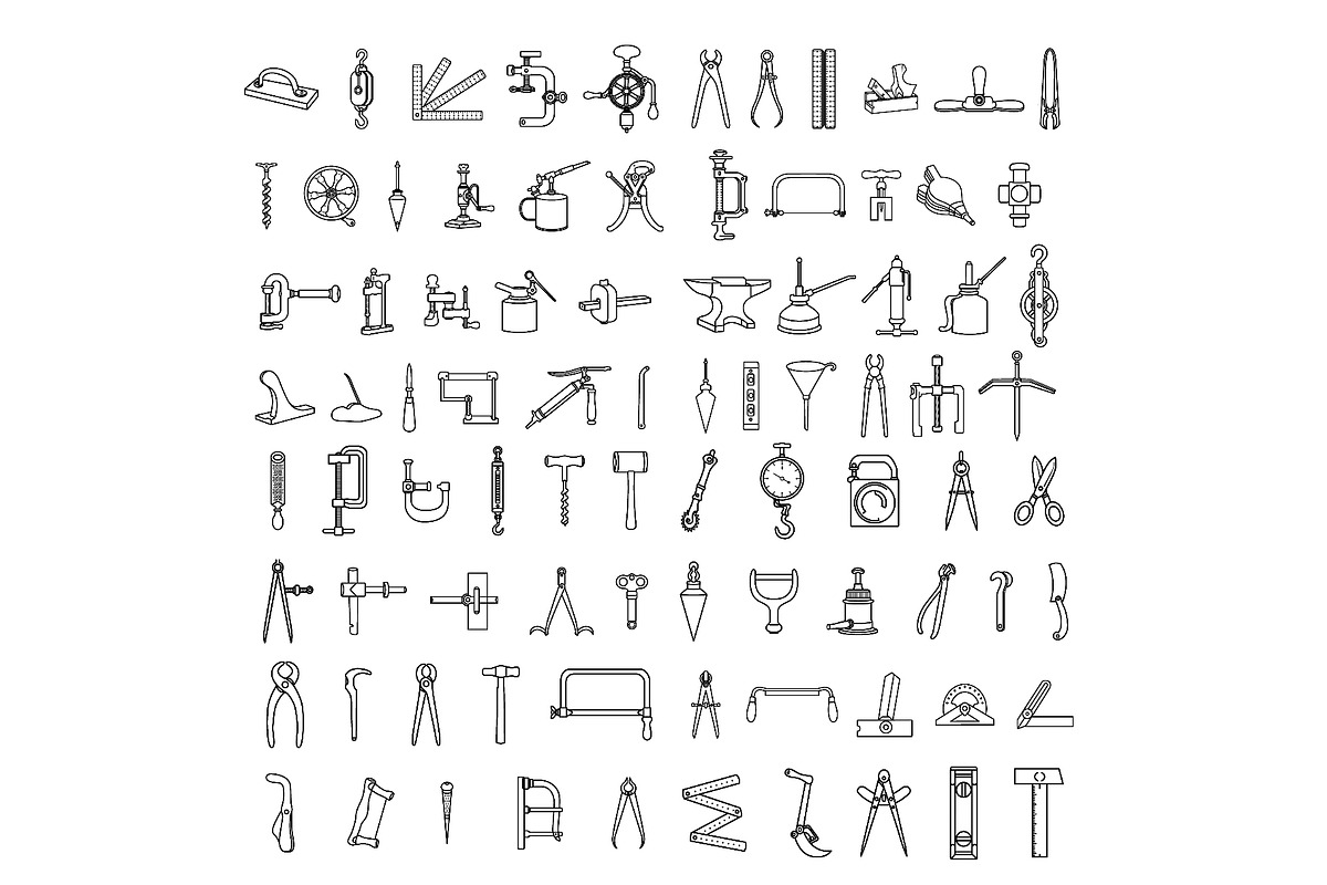 Comprehensive collection of 86 tools, an Object Illustration by LogosDen (Photo 1 of 3)