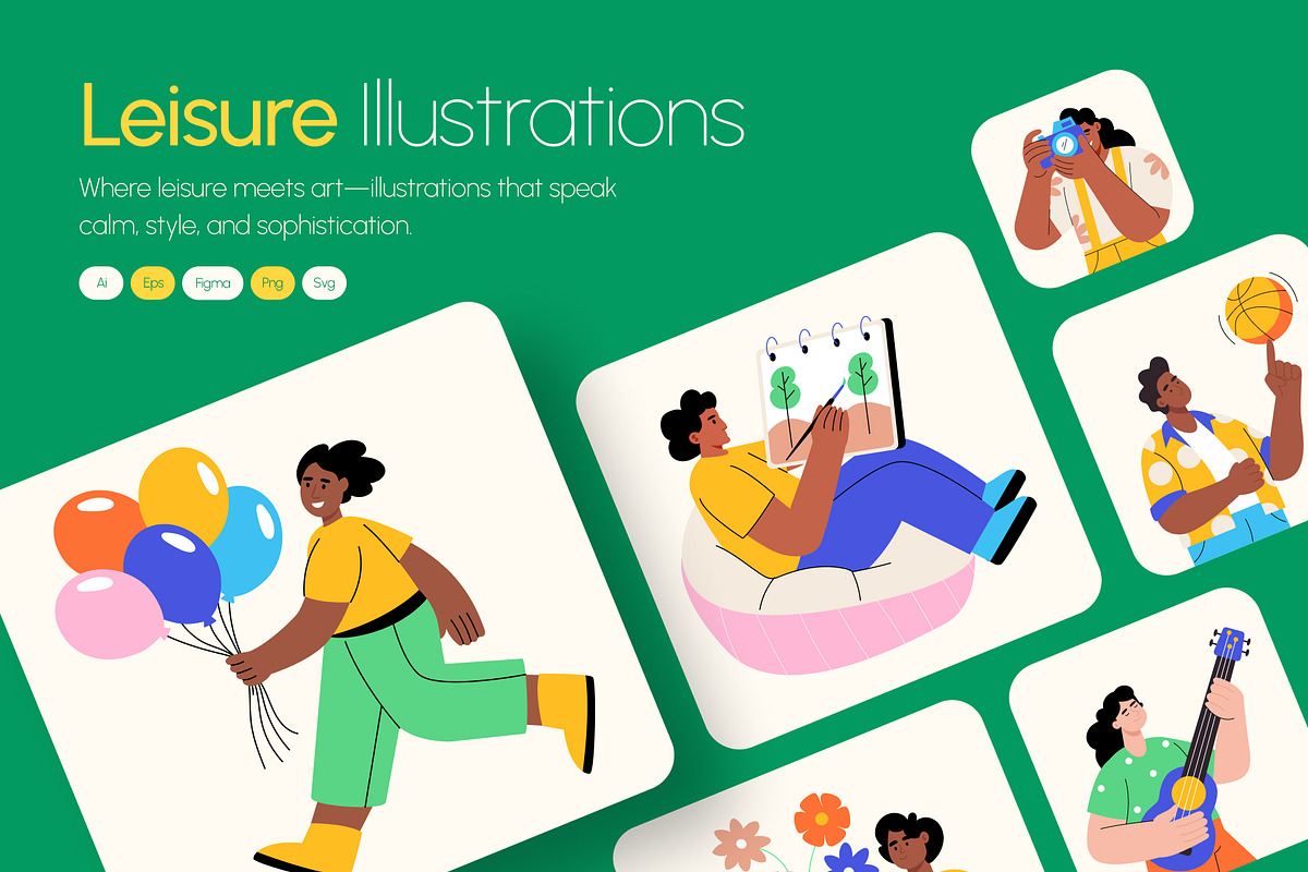 Leisure Illustration Art Set, a Sport Illustration by Creative Stall (Photo 1 of 9)
