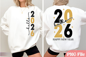 Hello 2026, Happy New Year PNG, a Graphic by Rose Art