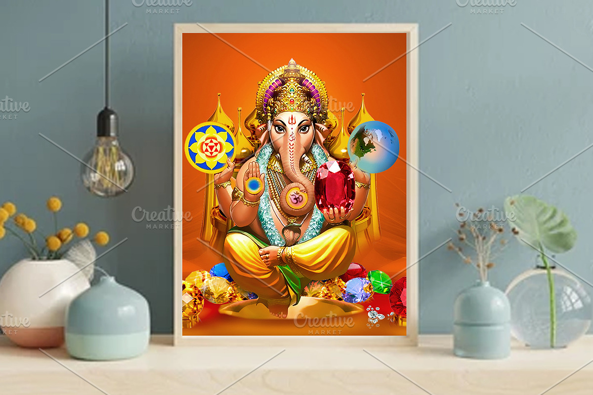 Ganesha PSD Design – God of Wisdom, a Graphic by &LAMS (Photo 4 of 4)