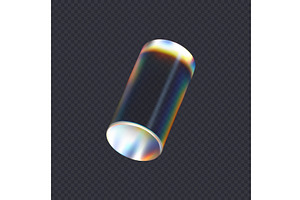 3d transparent glossy cylinder, an Illustration by Liudmyla Matviiets