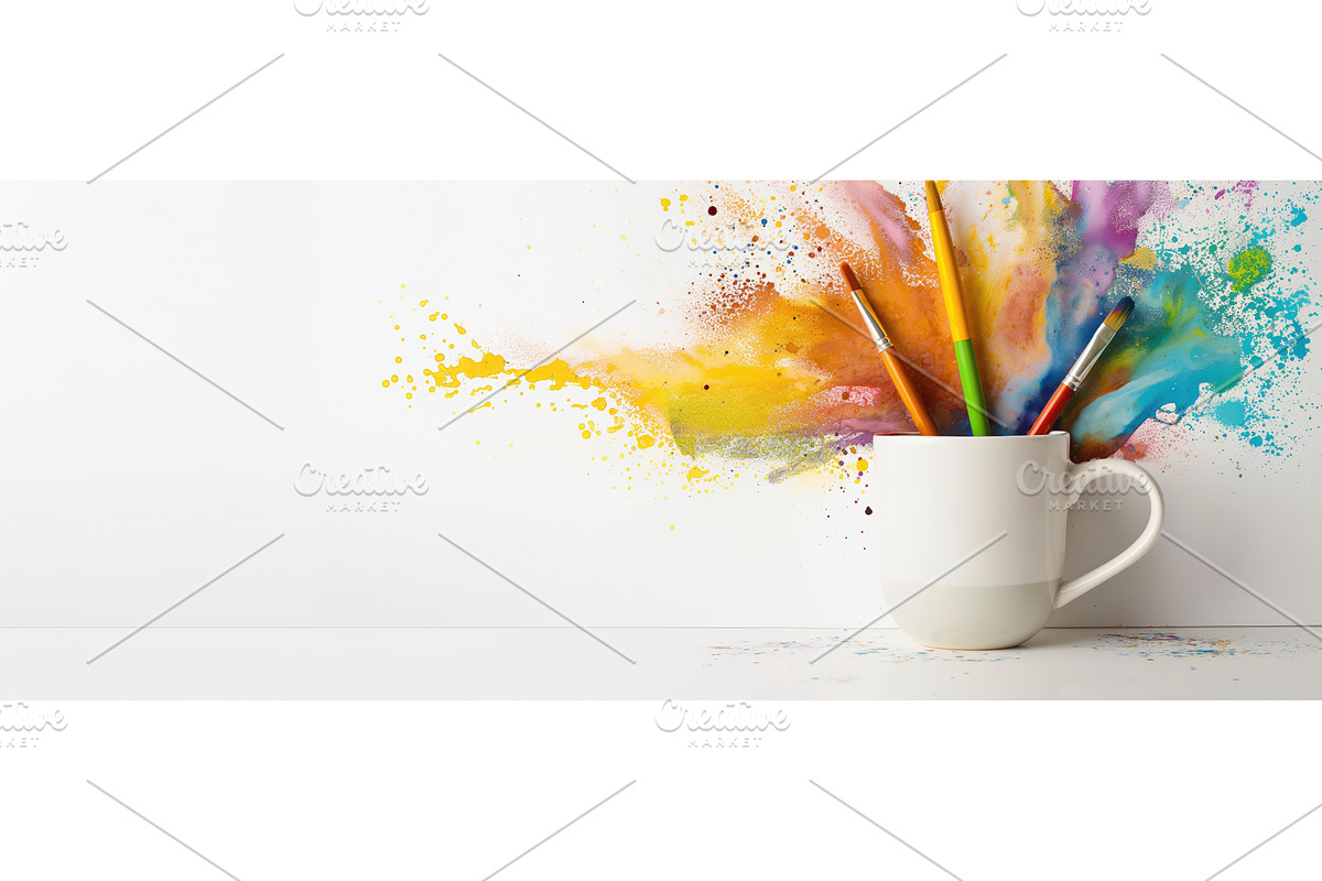 Creative explosion of colors from a, an Illustration by BazziBa♥