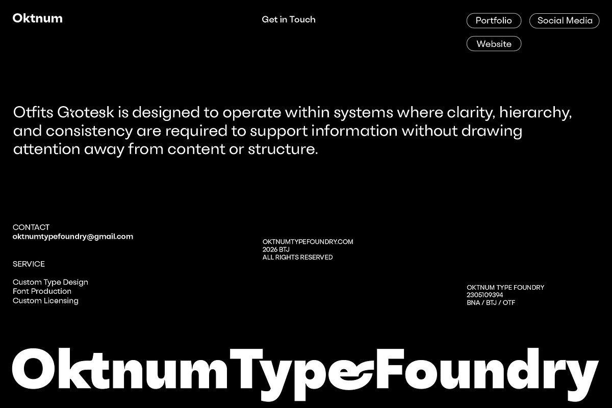 Otfits Grotesk Display, a Sans Serif Font by Oktnum Type Foundry (Photo 3 of 17)