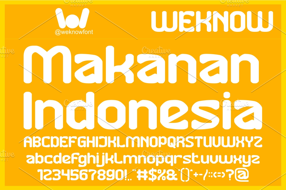 Makanan Indonesia font, a Sans Serif Font by weknow (Photo 1 of 9)