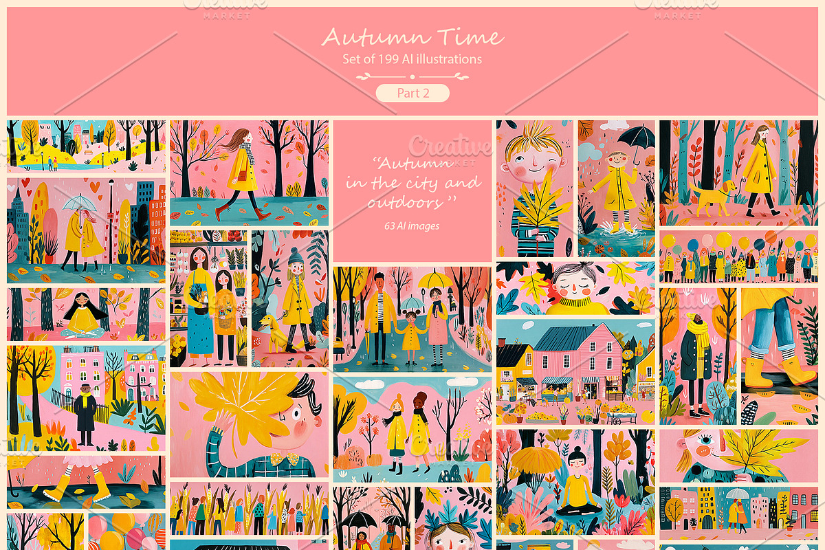 Autumn Time 1 - 199 AI illustrations, a Seasonal Illustration by Pundateam (Photo 6 of 7)