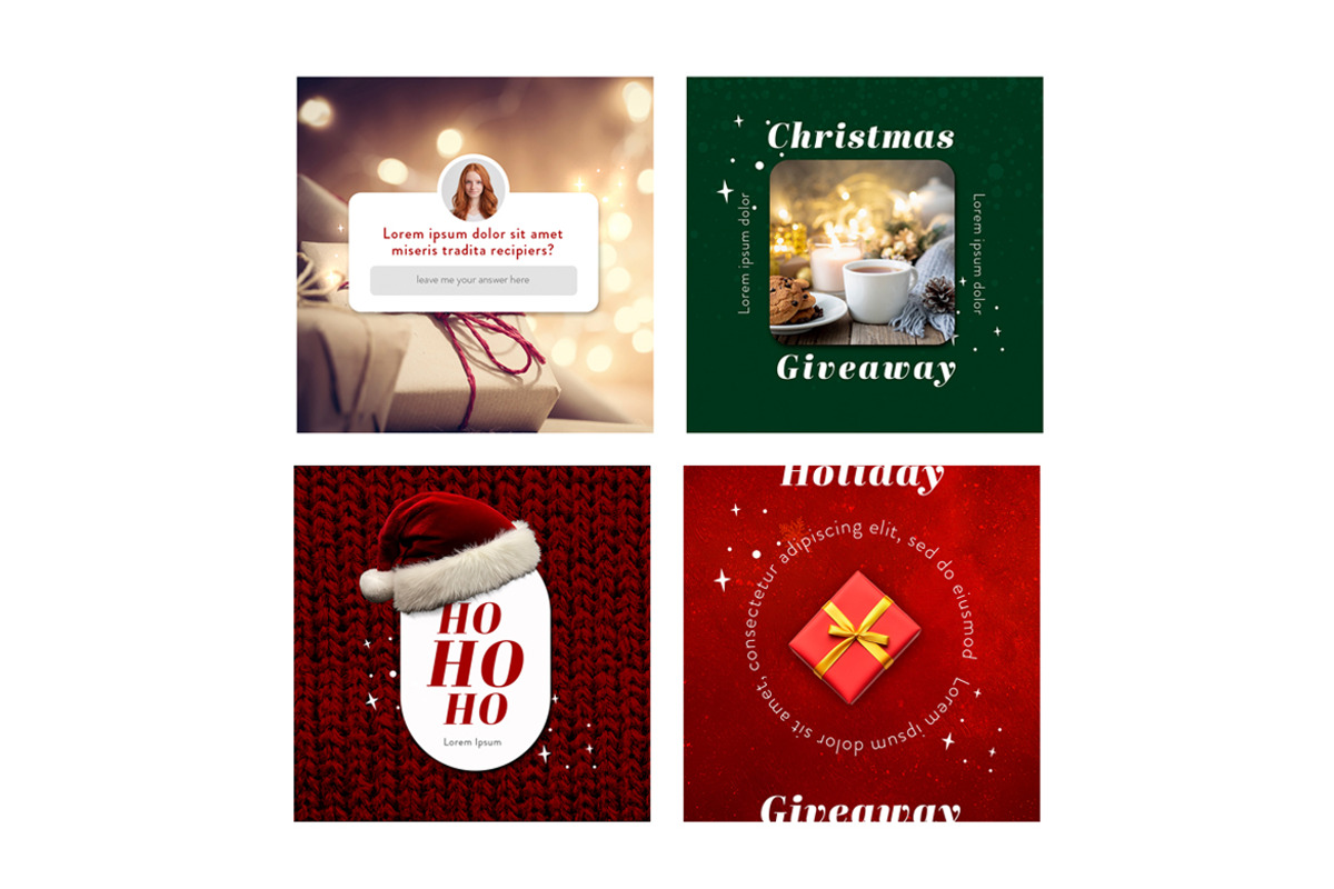 Christmas Social Media Templates, a Design Template by McLittle Stock (Photo 3 of 4)