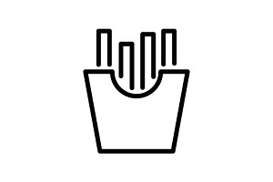 French Fries icon, an Outline Icon by Sumberpangan