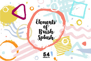 Elements Of Brush Splash