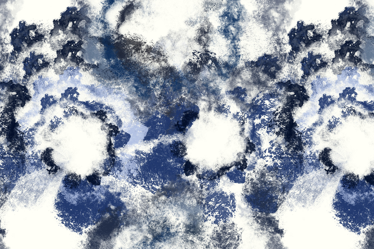 Tie dye, ethnic blue indigo shapes, a Pattern Graphic by Nocito Design (Photo 4 of 4)