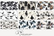 70 Asian ink wash seamless pattern, a Pattern Graphic by Poppy Lane Studio (Thumbnail 4 of 10)