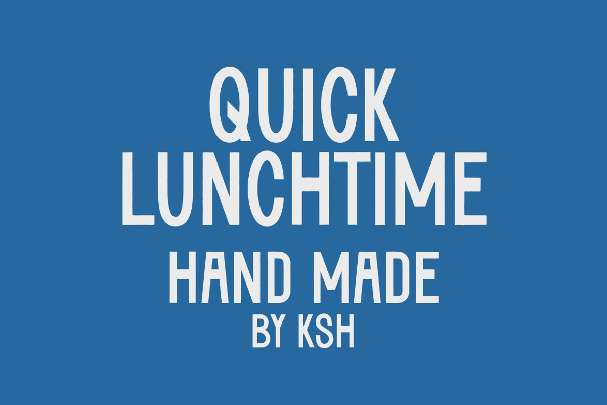 Quick Lunchtime, a Handwritten Font by KH STUDIO (Photo 1 of 5)