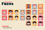 Character Faces Set, a Person Illustration by moja doodle (Thumbnail 3 of 7)