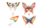 Beautiful Kite Clipart Bundle, an Illustration by Pixels.Craft (Thumbnail 8 of 9)