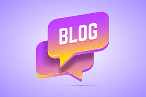 Two speech bubbles in 3d style with