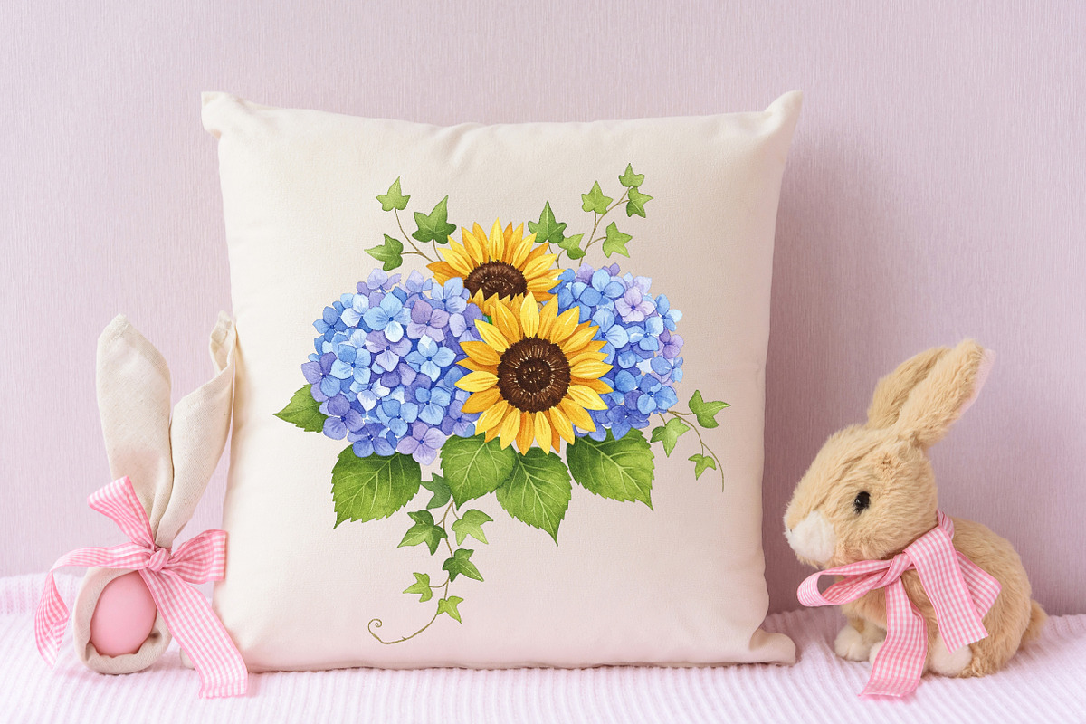 Spring Flowers Bouquet Clipart, an Illustration by RobertsArt (Photo 7 of 7)