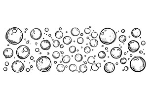Water bubbles engraving. Bubble, an Illustration by Stock-Smart-Start