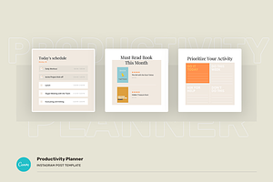 Productivity Planner Instagram Canva