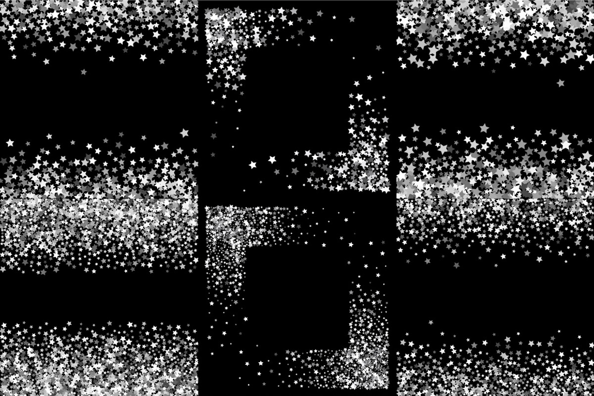 Silver stars bundle, a Pattern Graphic by ekmelica (Photo 2 of 11)